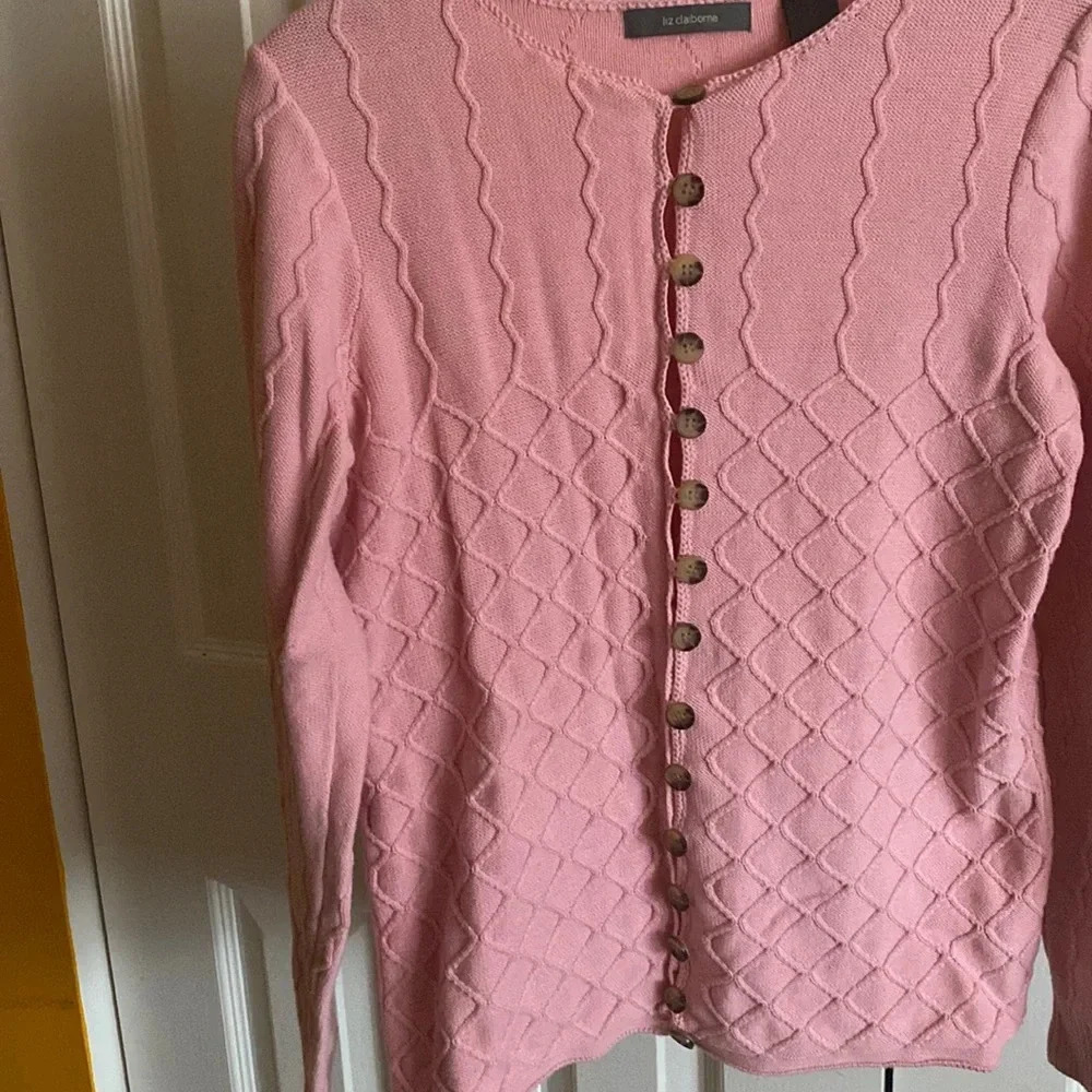 Liz Claiborne Knitted Peach Sweater Size M